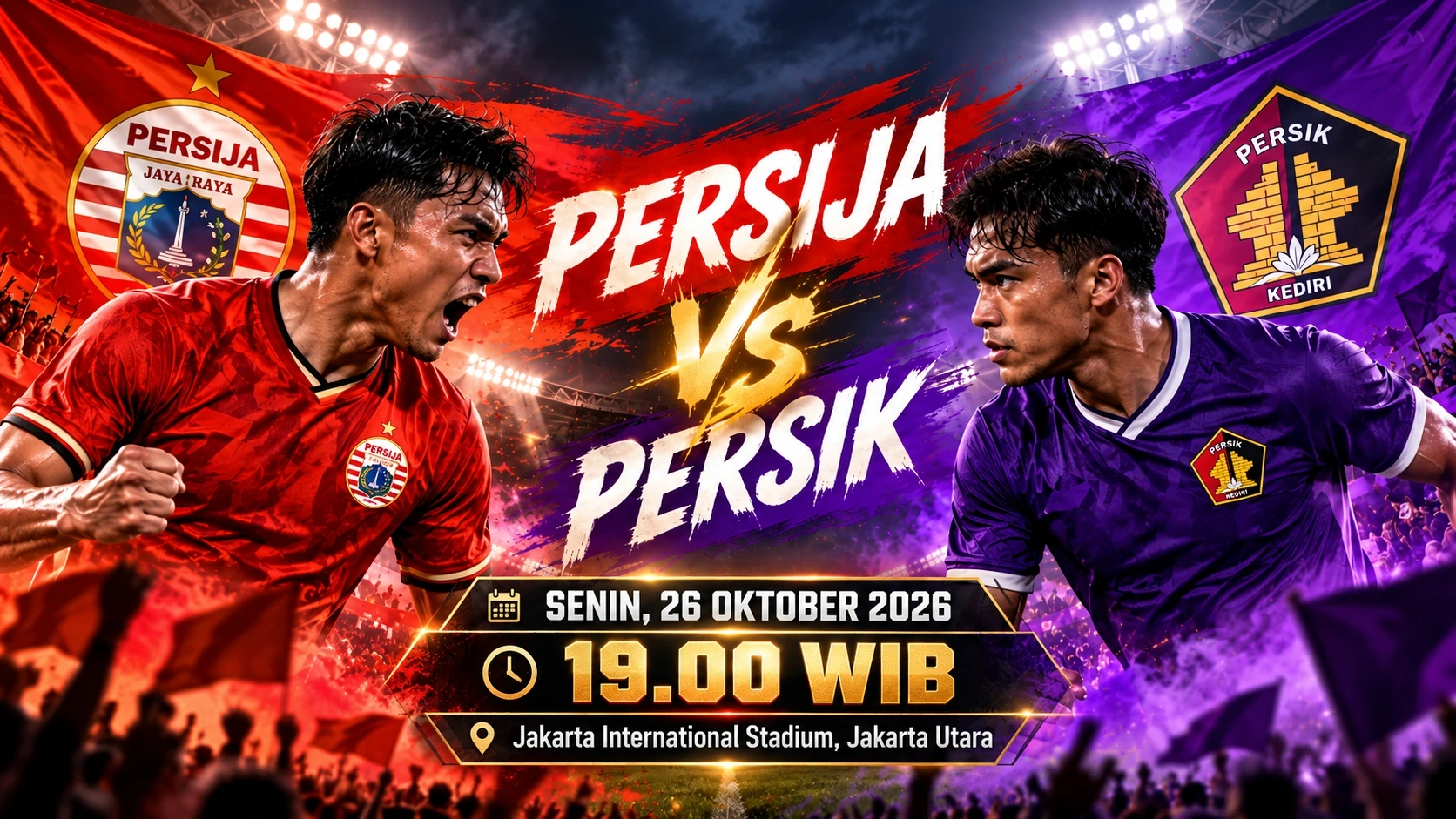 Laga Persija vs Persik Kediri di JIS Malam Ini, 1.456 Polisi-TNI Dikerahkan